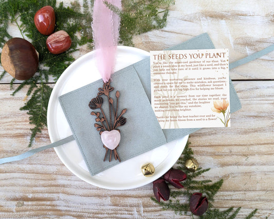 Flower Bouquet Wooden Story Card With Crystal - product image 2