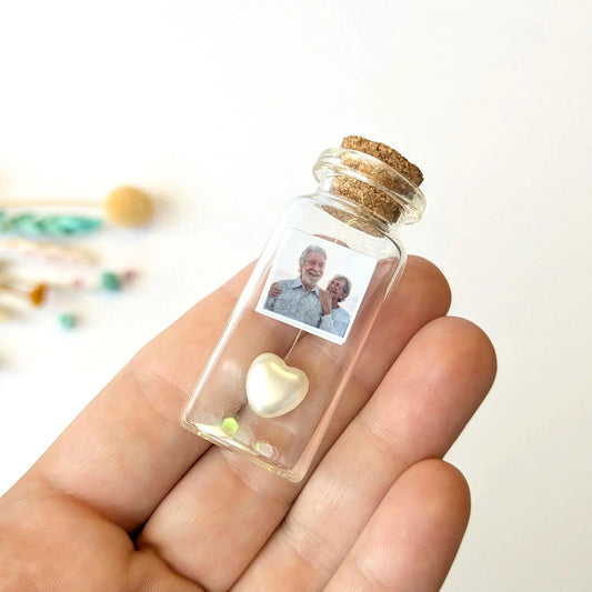 30th Anniversary Pearl Heart Message Bottle