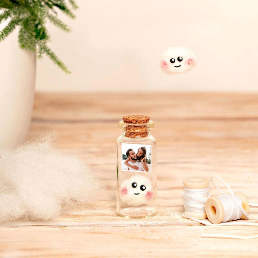 2nd Anniversary Cotton Cloud Message Bottle