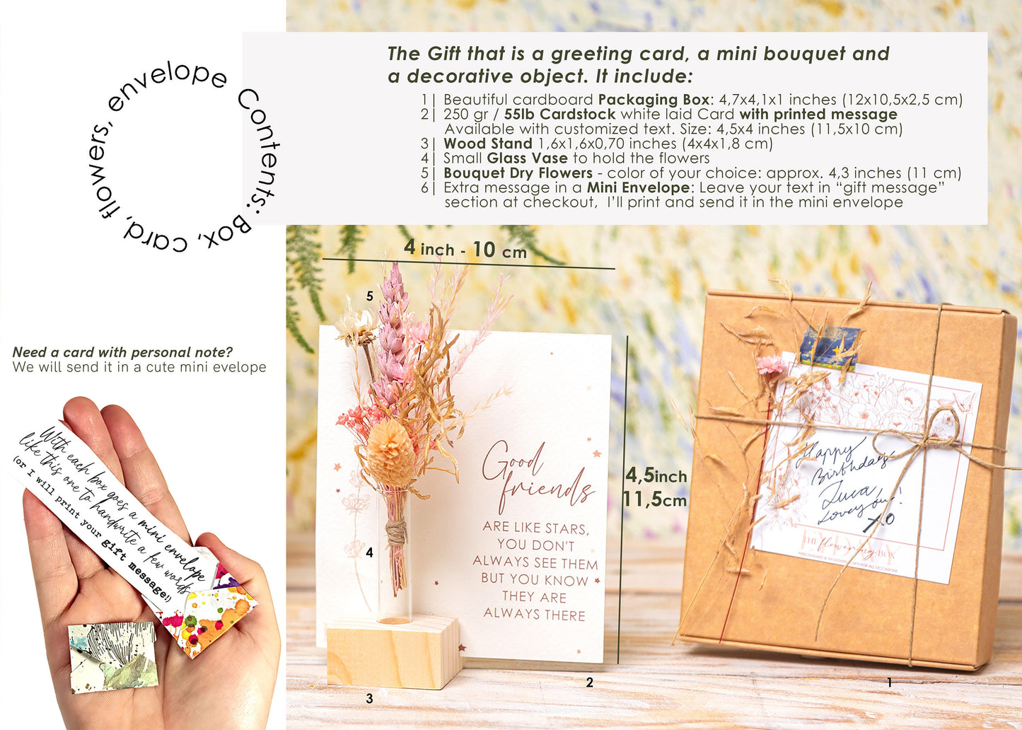 Will You Be My Best Man Dried Flower Card, product photo 4