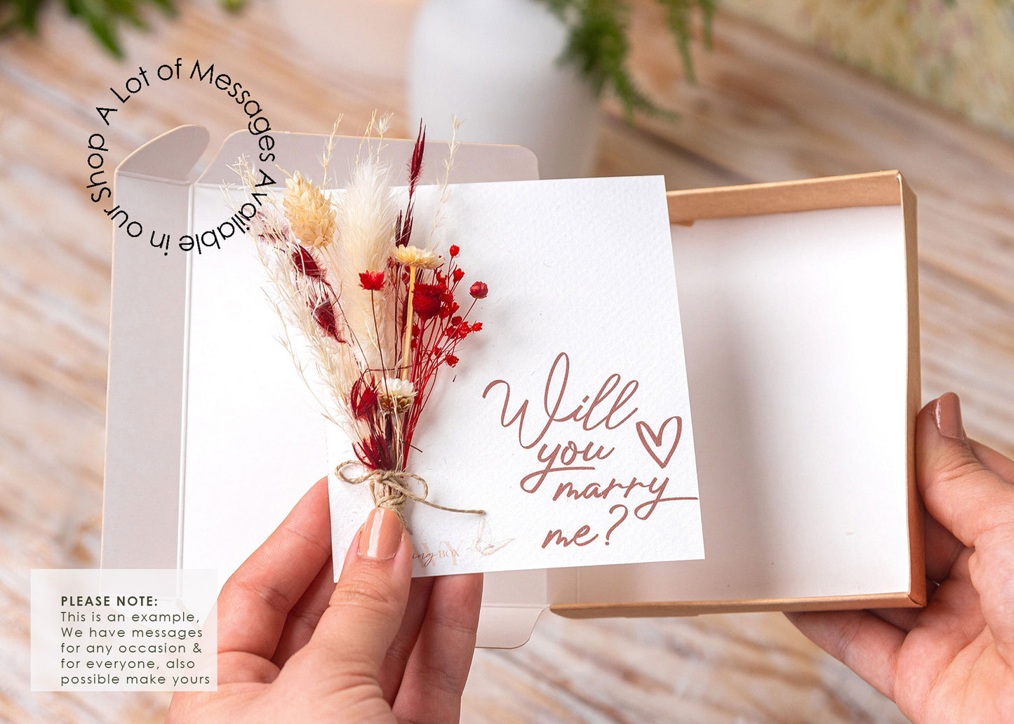 Just Because I Miss You Dried Flower Card, product photo 9
