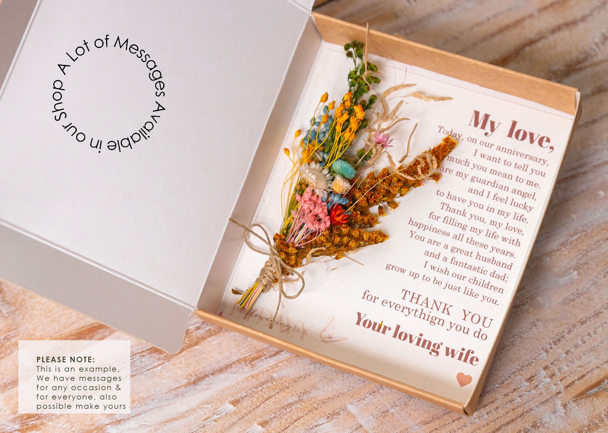 Good Friends Are Like Stars Dried Flower Card, product photo 9