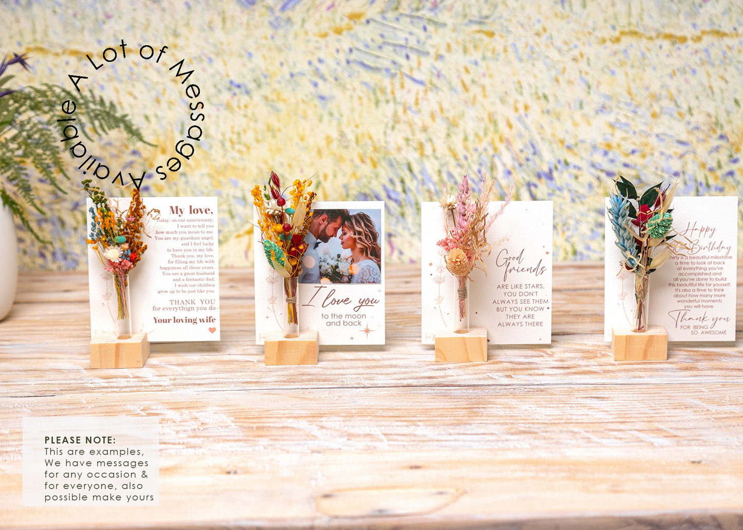 Sister Wedding Witness Proposal Dried Flower Card, product photo 10
