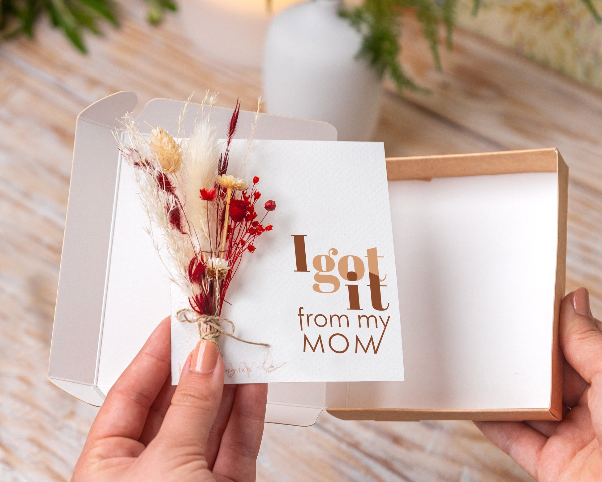 I Got It From My Mama Dried Flower Card, product photo 3