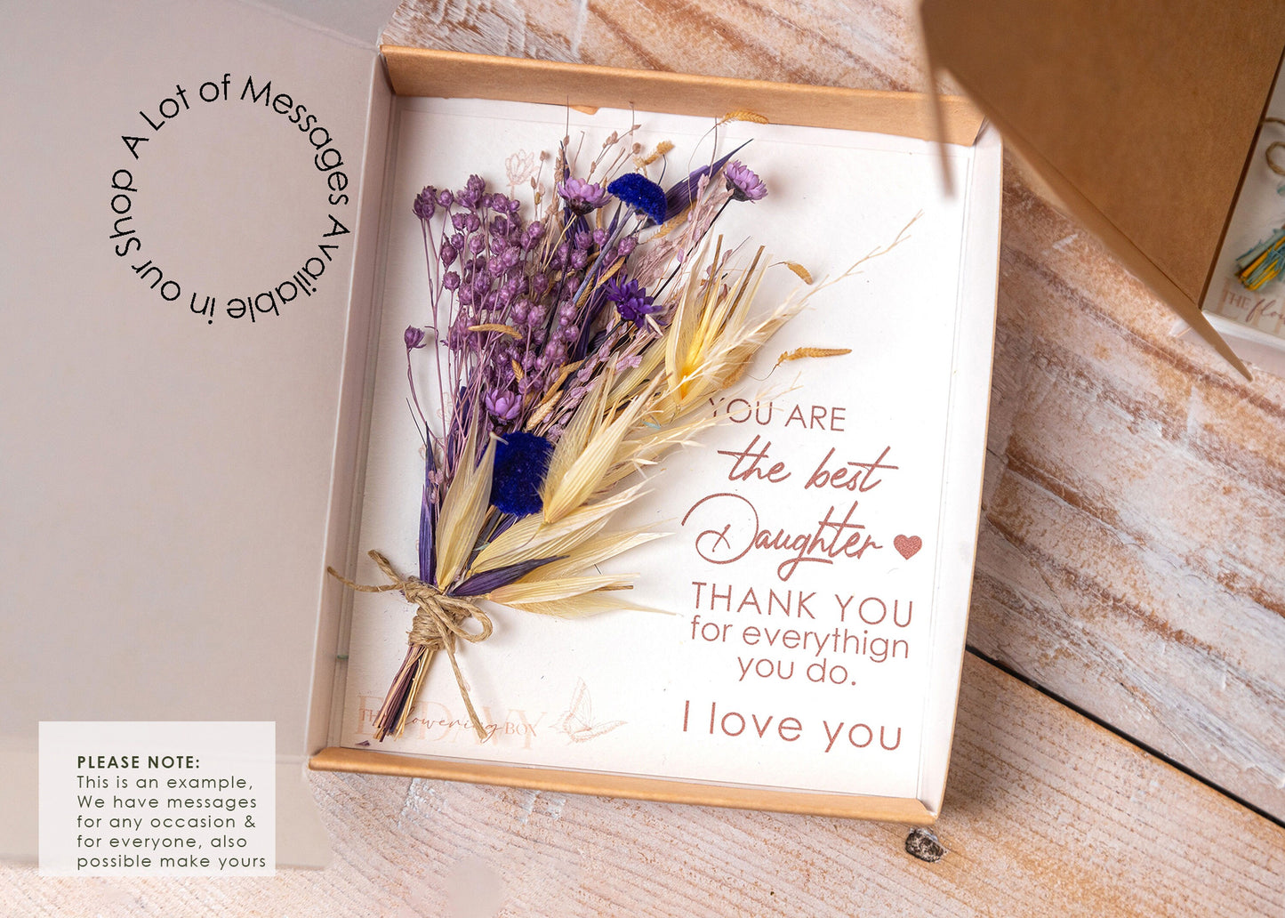 First Mother’s Day as Grandma Dried Flower Card, product photo 9