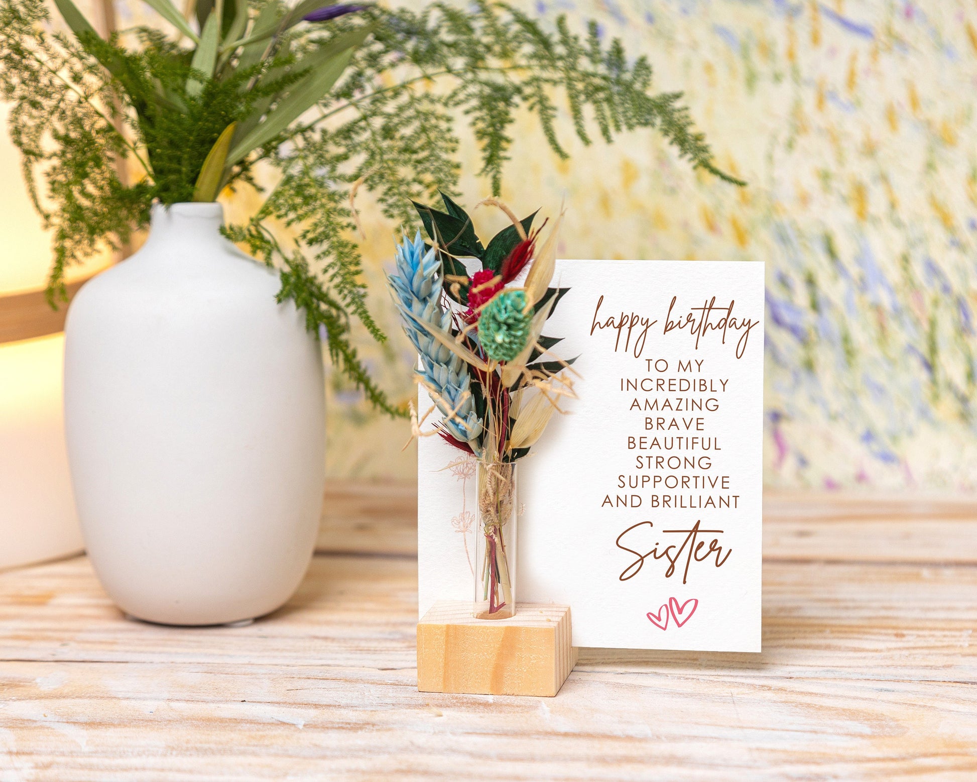 Amazing Mom Birthday Dried Flower Card, product photo 4