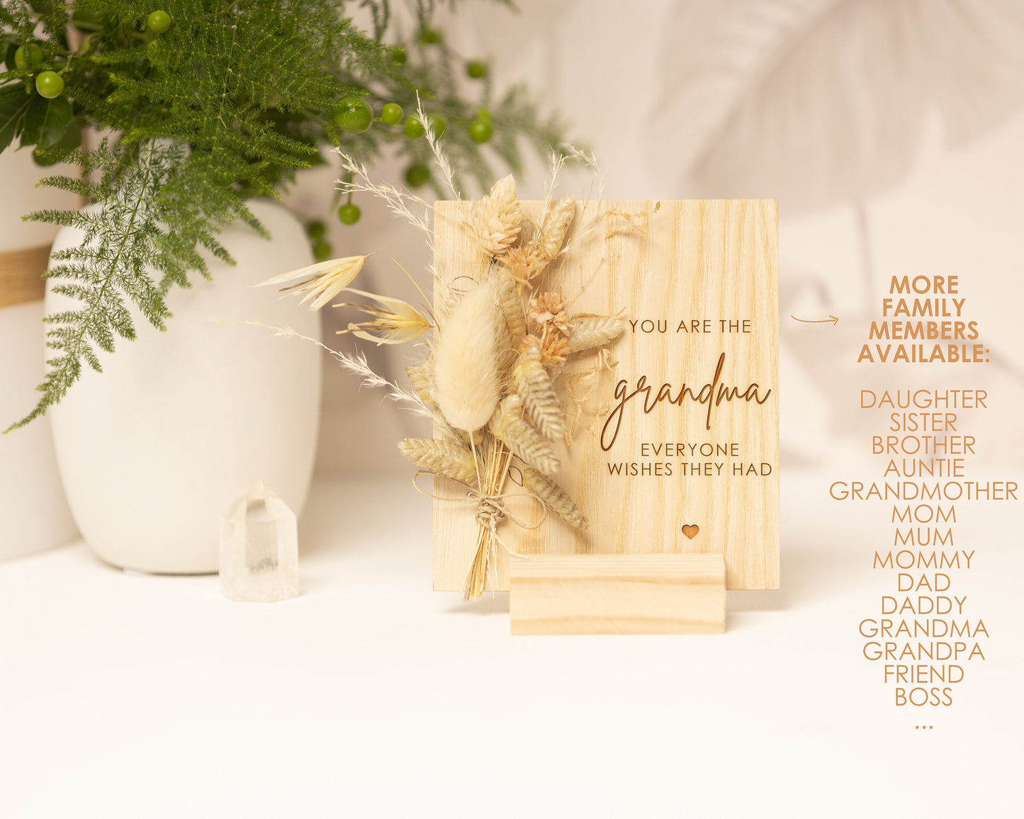 Grandma Everyone Wishes They Had Dried Flower Card, product photo 2