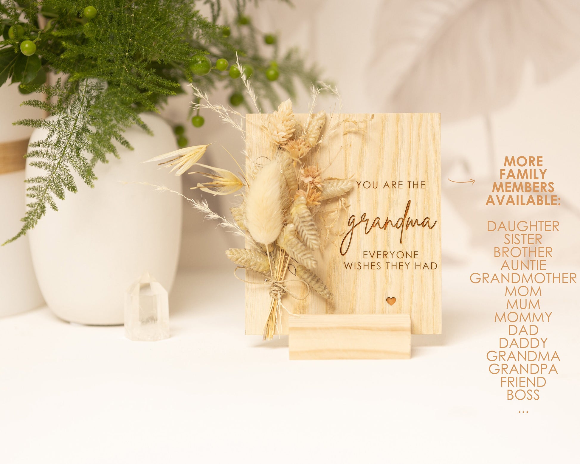 Grandma Everyone Wishes They Had Dried Flower Card, product photo 2