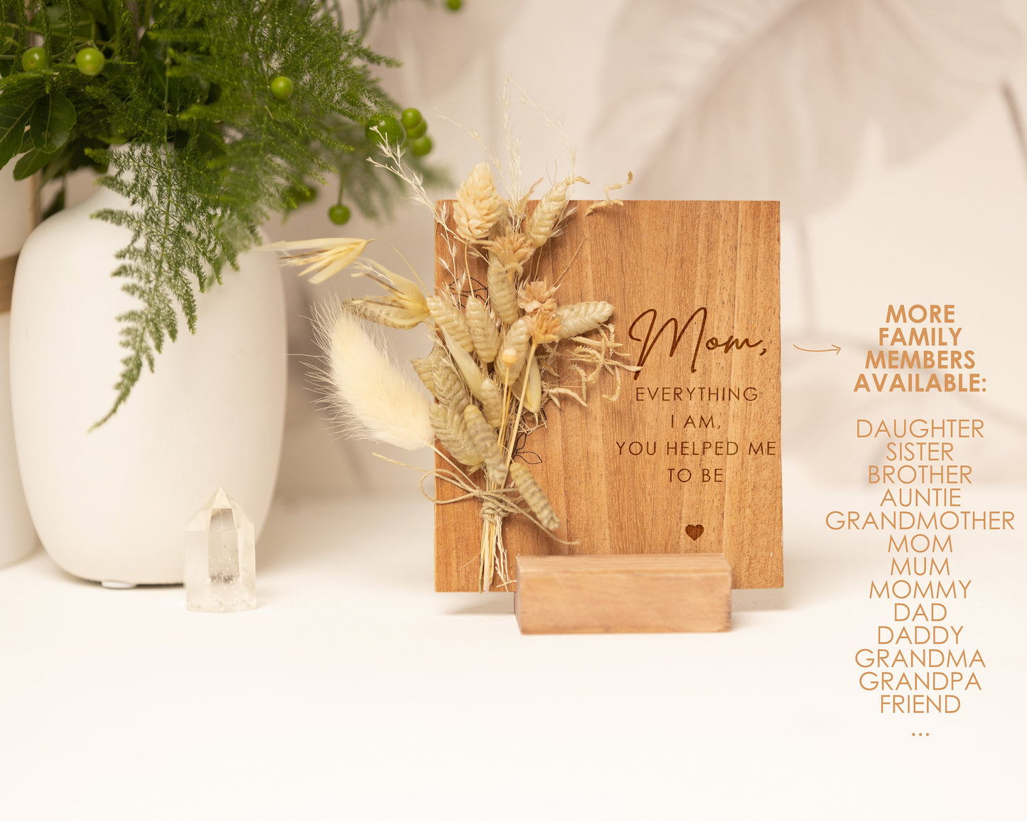 Everything I Am You Helped Me to Be Mom Card, product photo 4