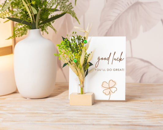 You’ve Got This Good Luck Dried Flower Card handmade with natural dried flowers