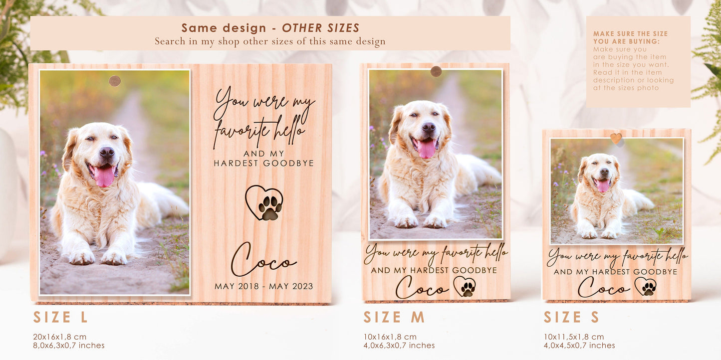 Hardest Goodbye Pet Memorial Photo Frame