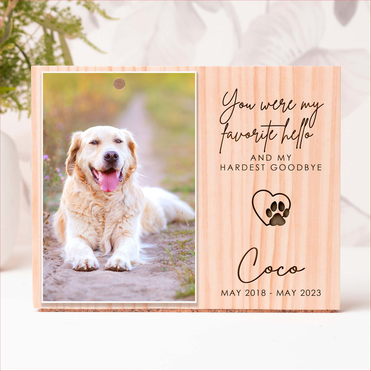 Hardest Goodbye Pet Memorial Photo Frame
