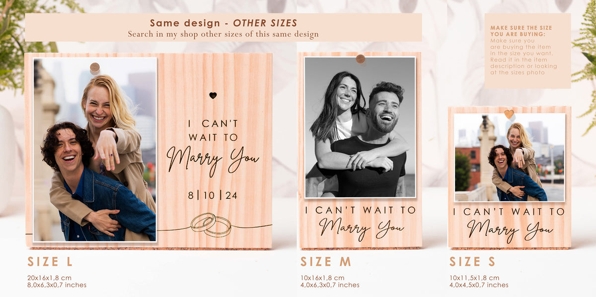 I Can't Wait to Marry You Photo Frame