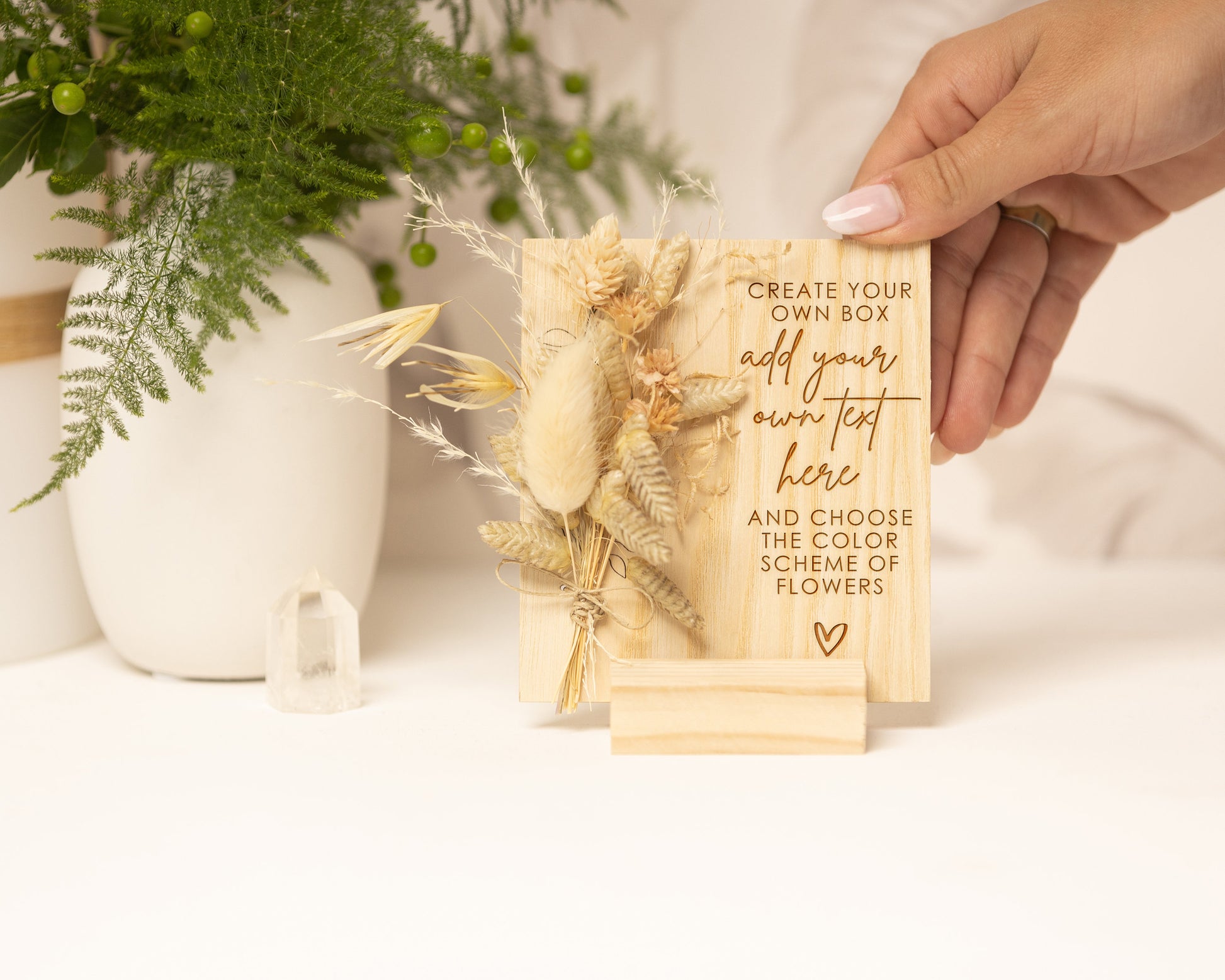 Custom Message Dried Flower Card, product photo 3