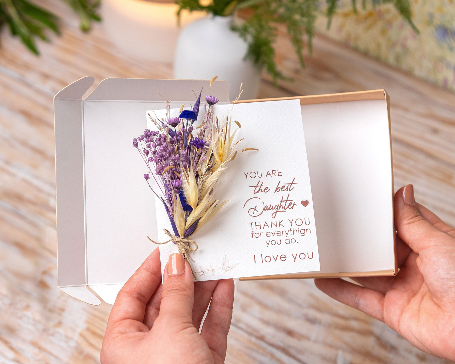 Custom Message Dried Flower Card, product photo 8