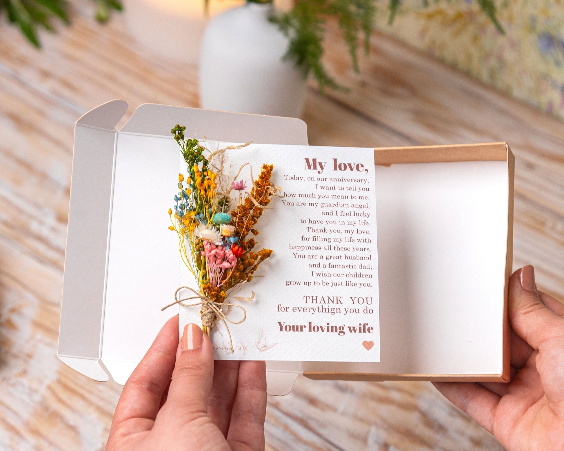 A Godmother Is a Blessing Dried Flower Card, product photo 10