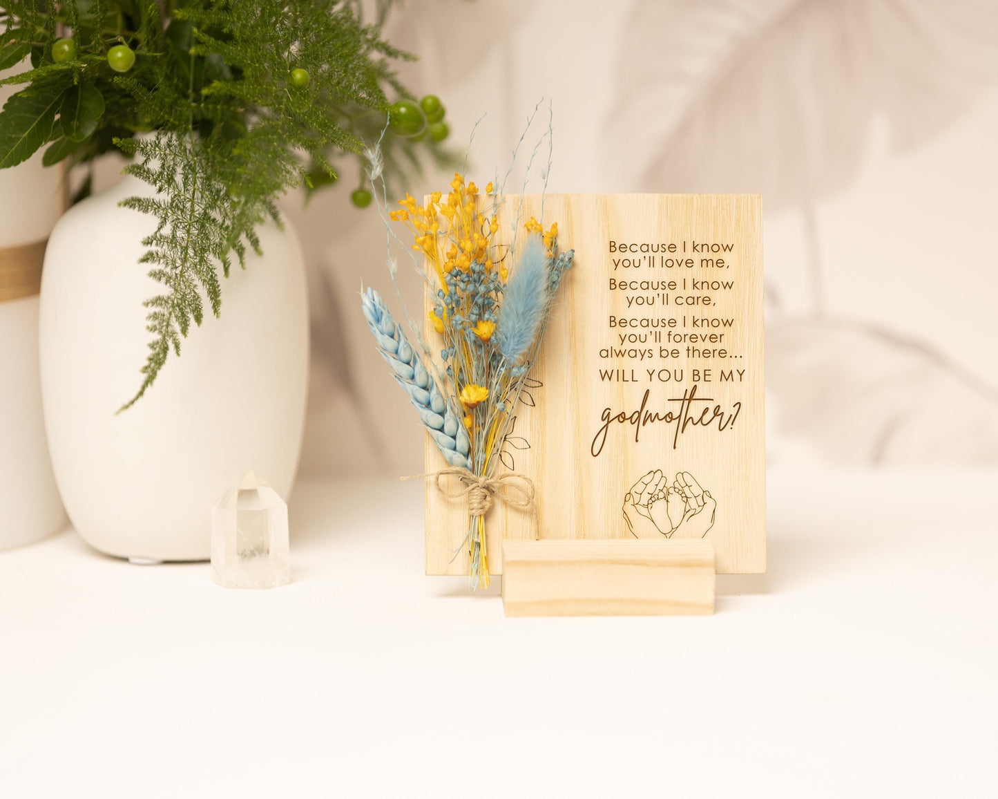 Godmother Proposal Dried Flower Card, product photo 10