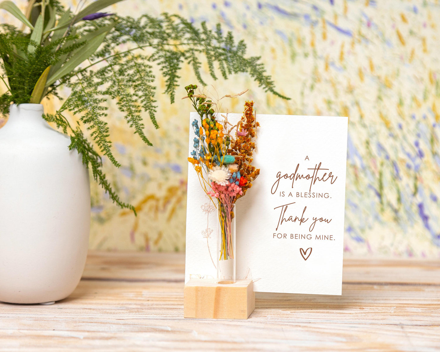 A Godmother Is a Blessing Dried Flower Card, product photo 4