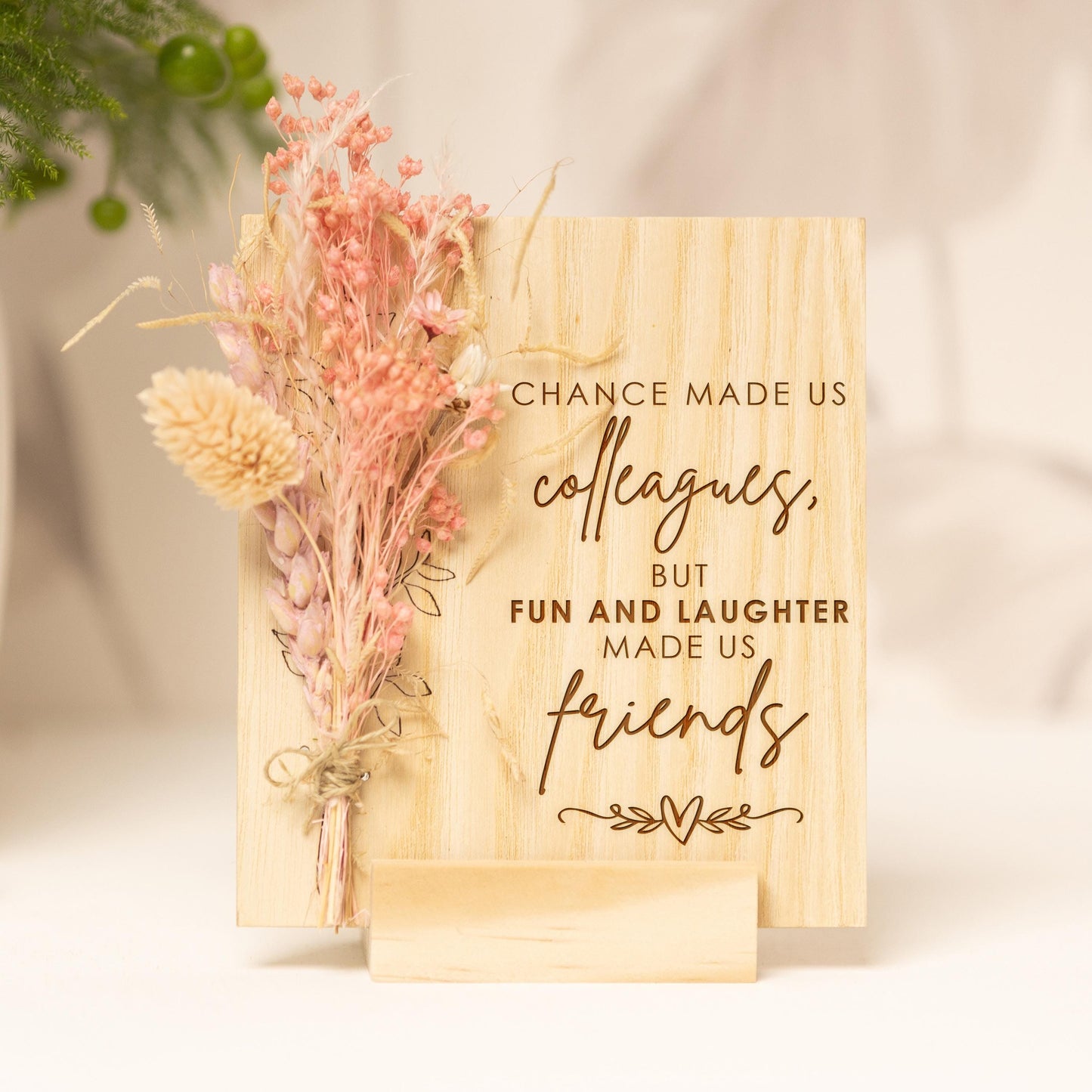 Colleague Dried Flower Thank You Card, product photo 3