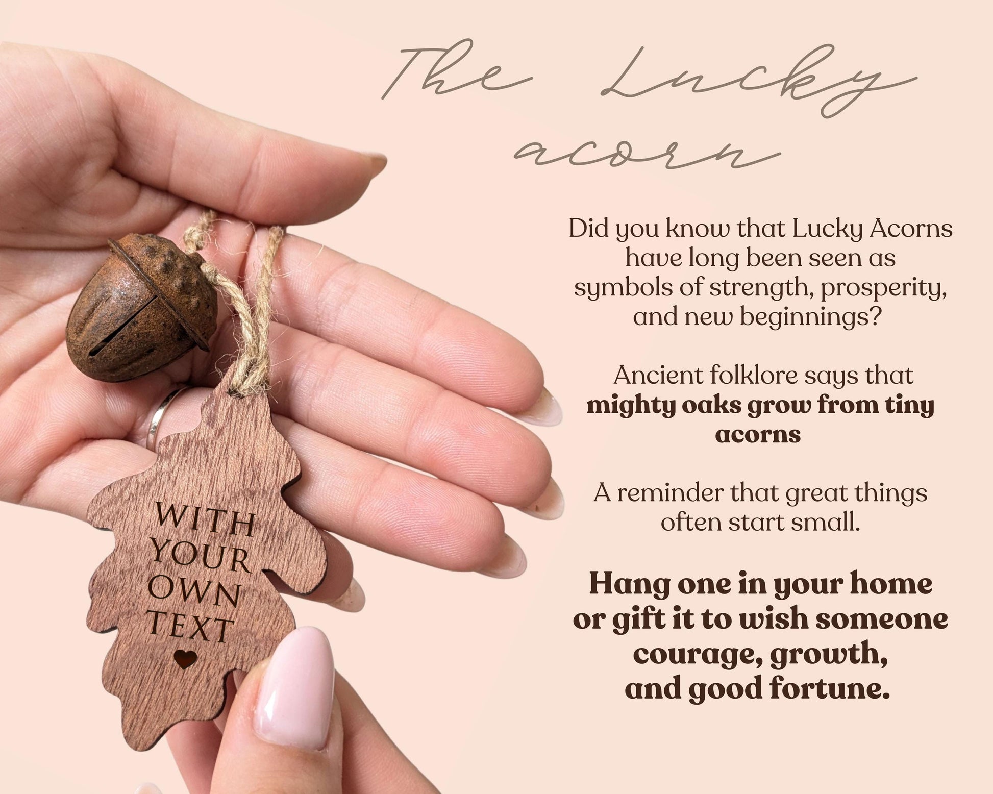 Lucky Acorn Personalized Wooden Story Card: product image 4