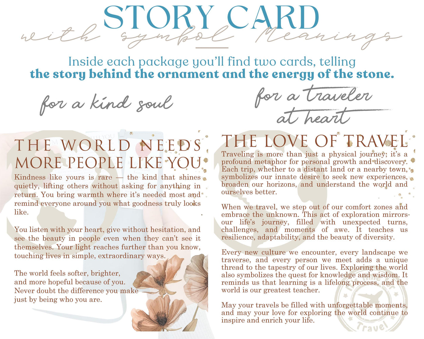 World Globe Wooden Story Card With Crystal: product image 7