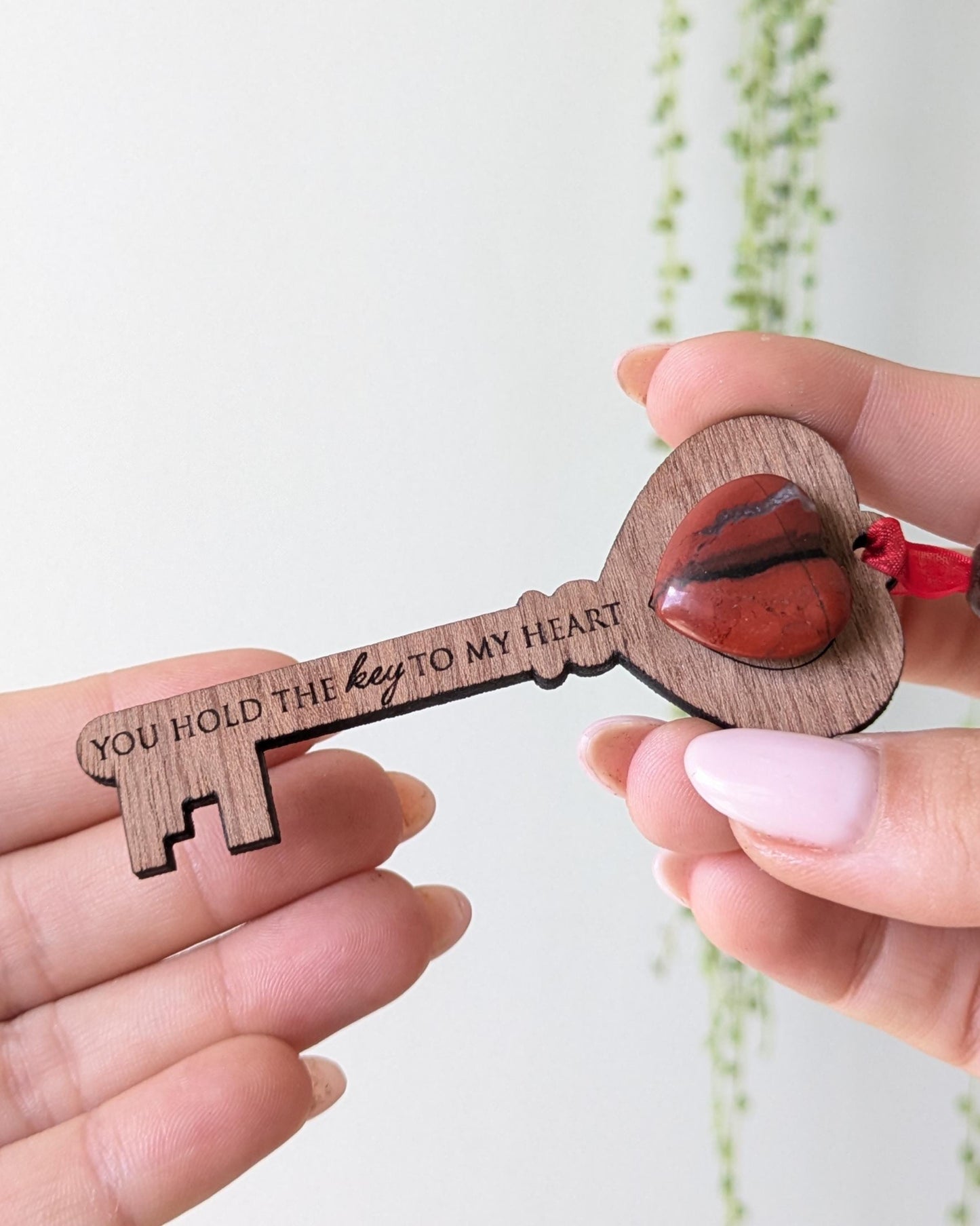 Key to My Heart Wooden Story Card With Crystal: product image 9