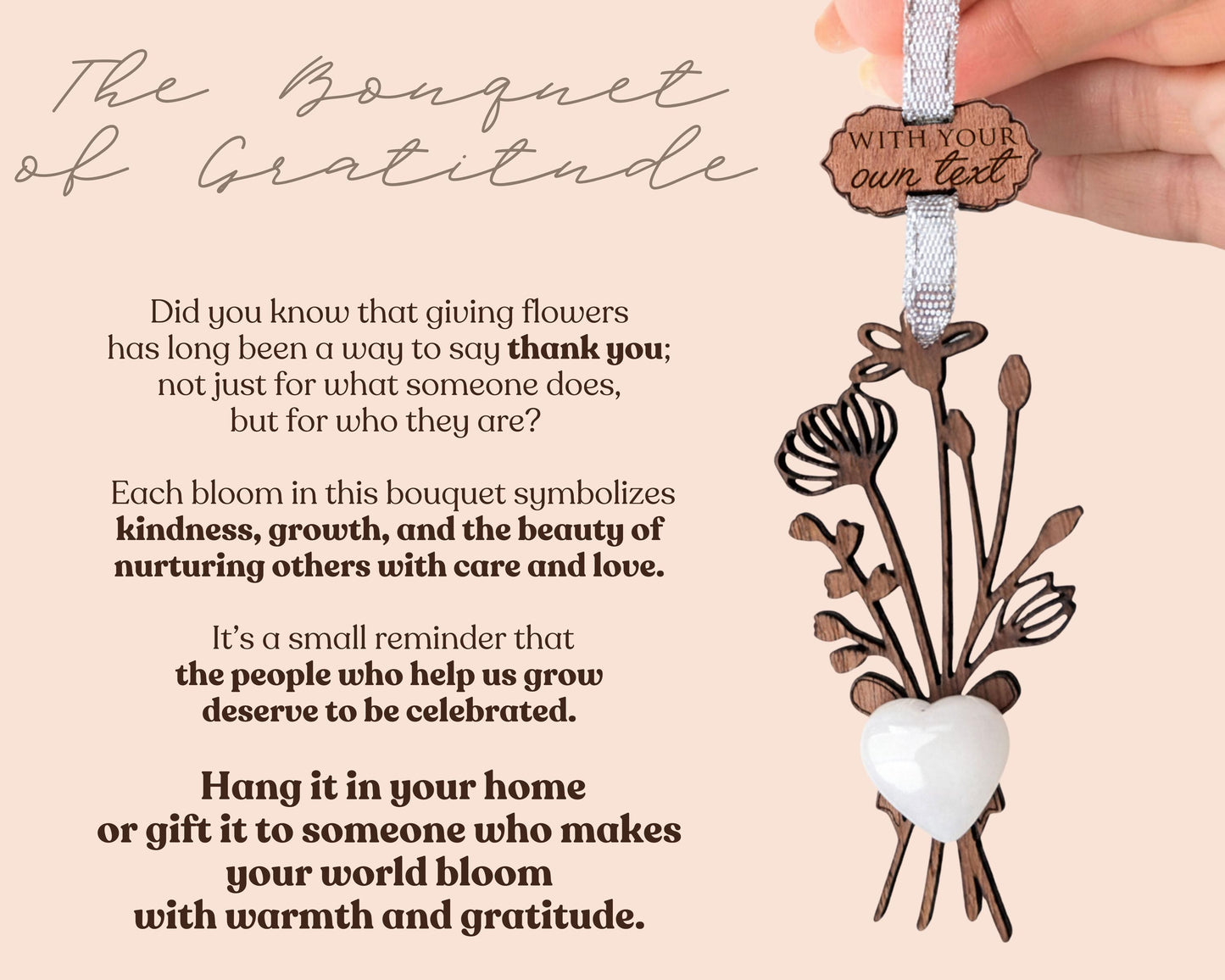 Flower Bouquet Wooden Story Card With Crystal - product image 5