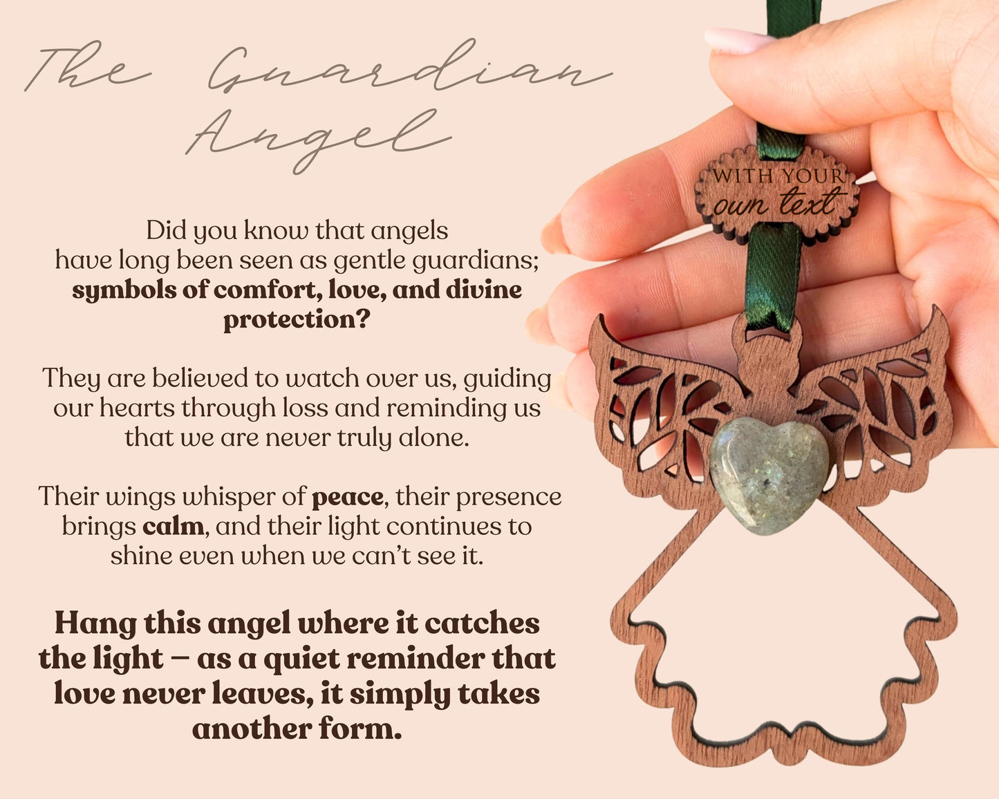 Guardian Angel Wooden Story Card With Crystal: product image 3