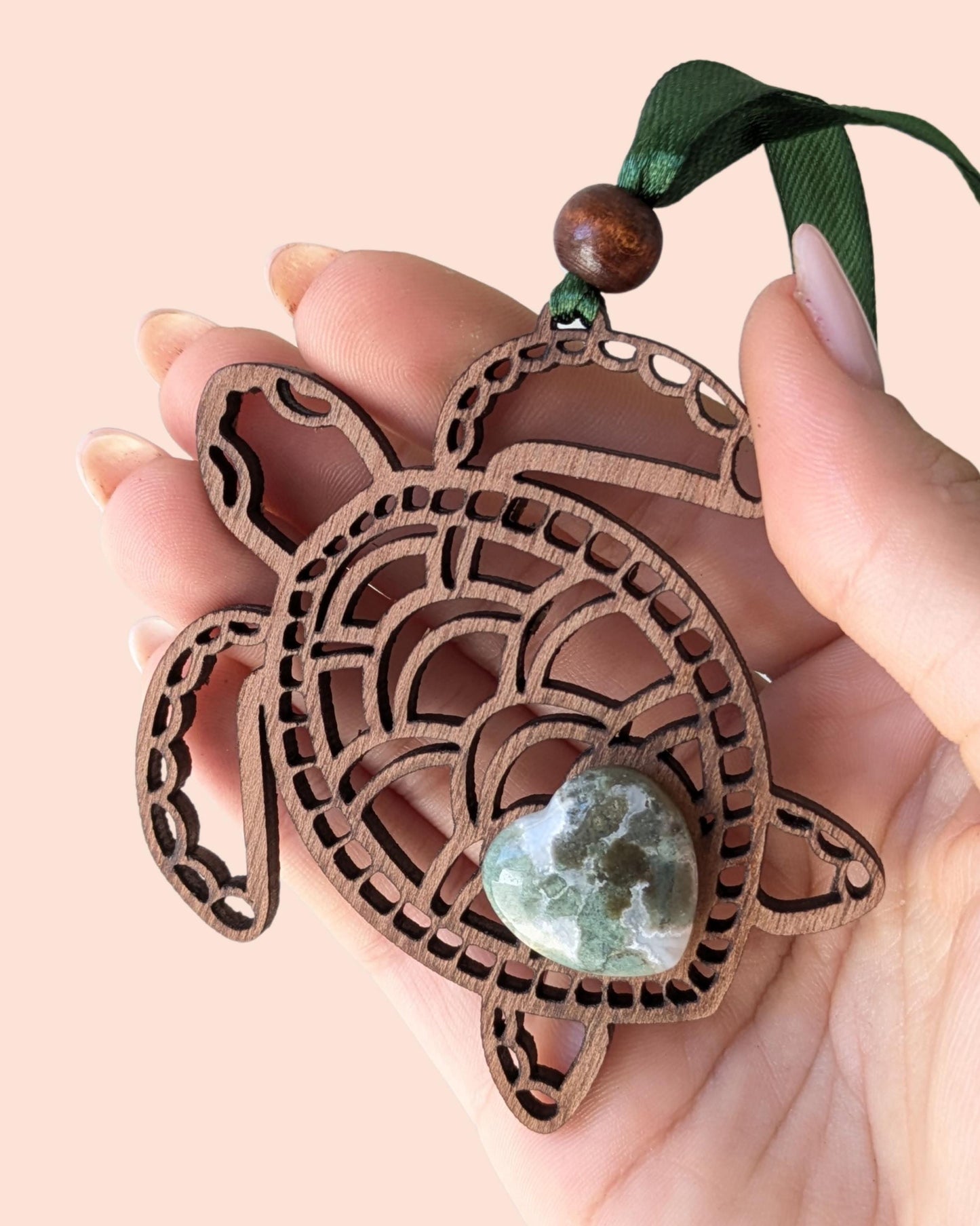 Sea Turtle Wooden Story Card With Crystal: product image 5