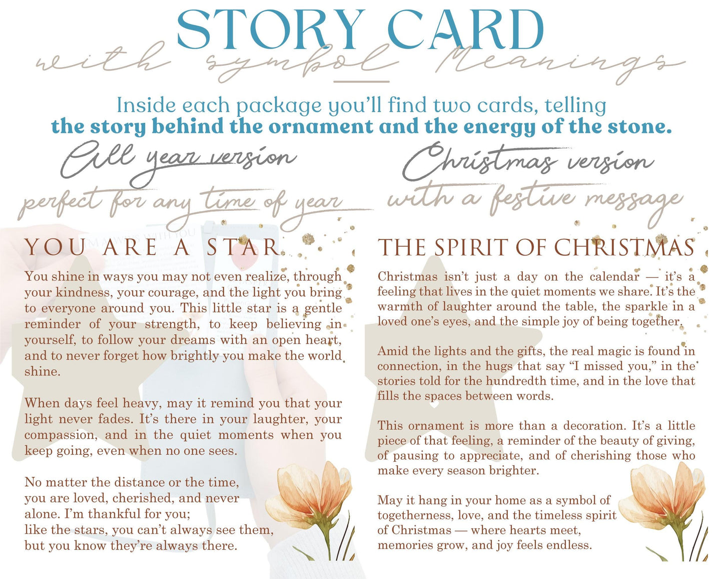 Christmas Star Wooden Story Card With Crystal: product image 6