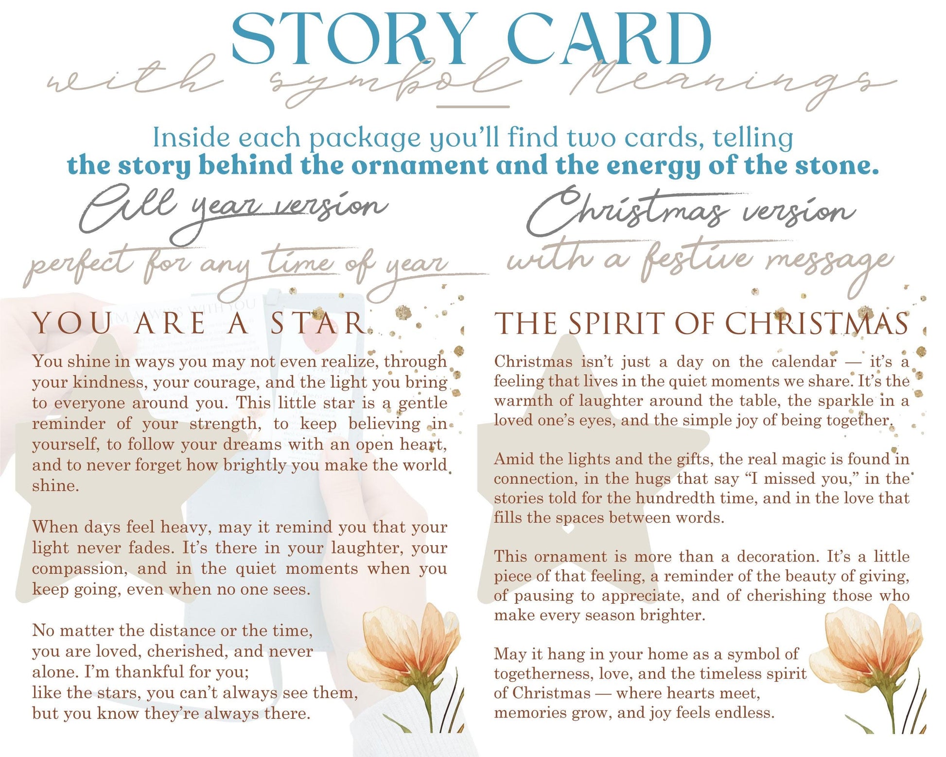 Christmas Star Wooden Story Card With Crystal: product image 6