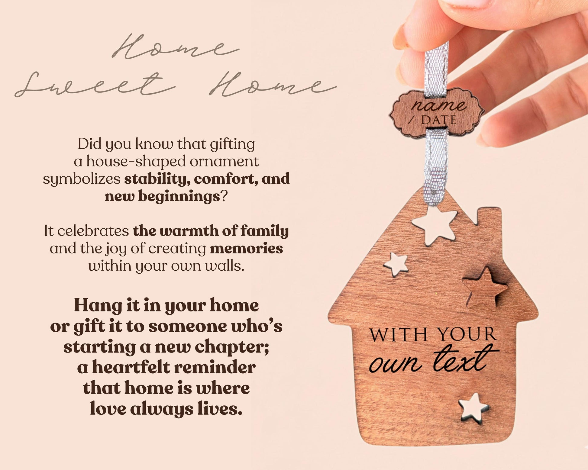 Personalized New Home Wooden Story Card: product image 3