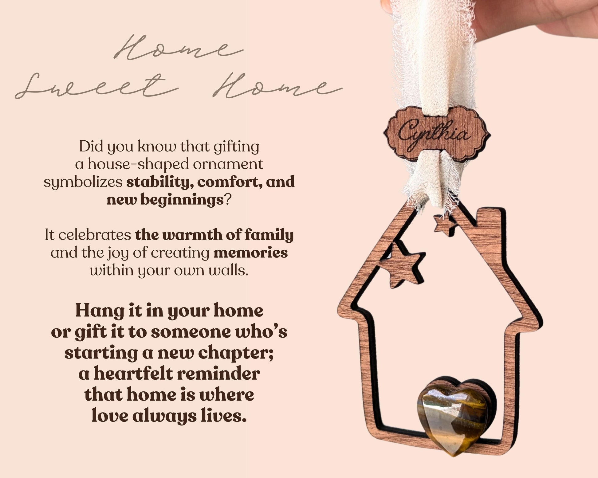 New Home Wooden Story Card With Crystal: product image 3