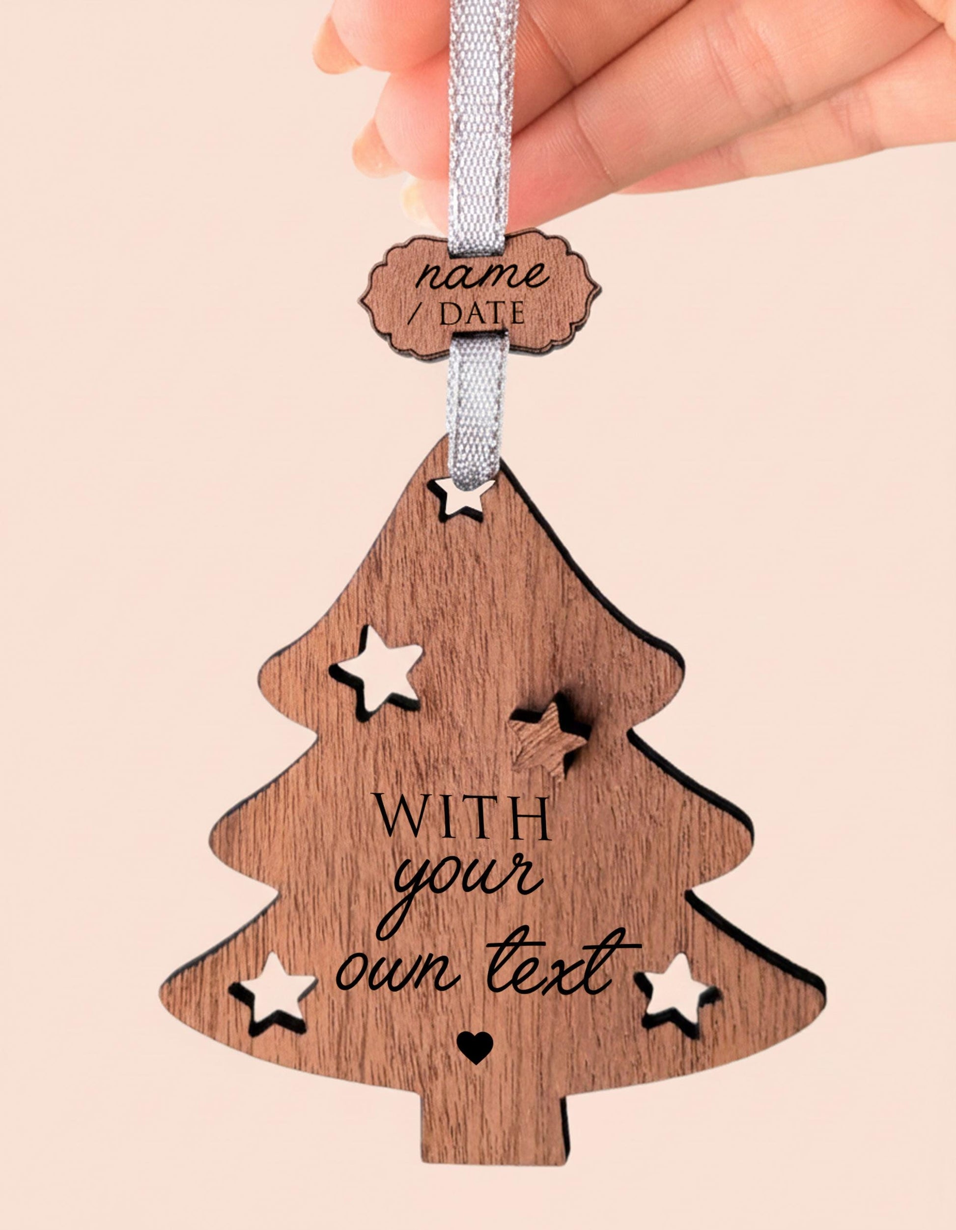 Personalized Christmas Tree Wooden Story Card: product image 3