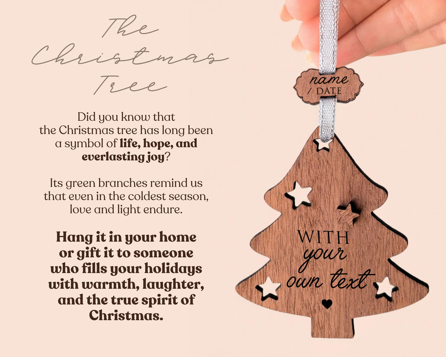 Personalized Christmas Tree Wooden Story Card: product image 4