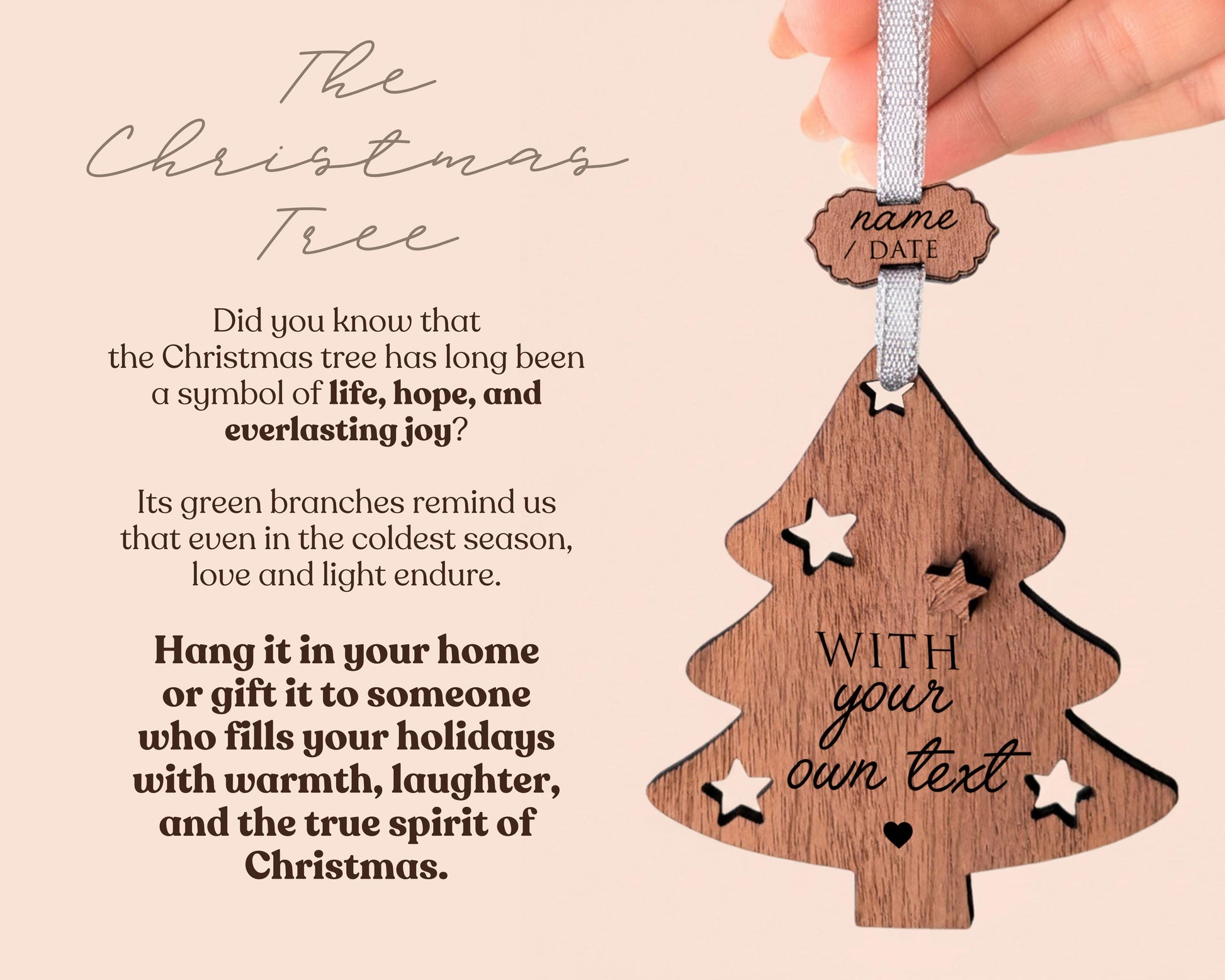 Personalized Christmas Tree Wooden Story Card: product image 4