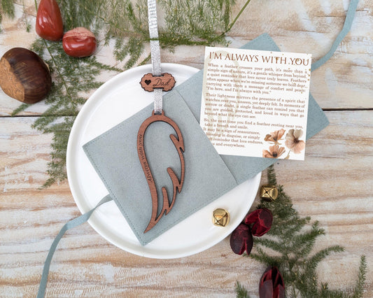 Angel Wing Memorial Wooden Story Card: product image 2