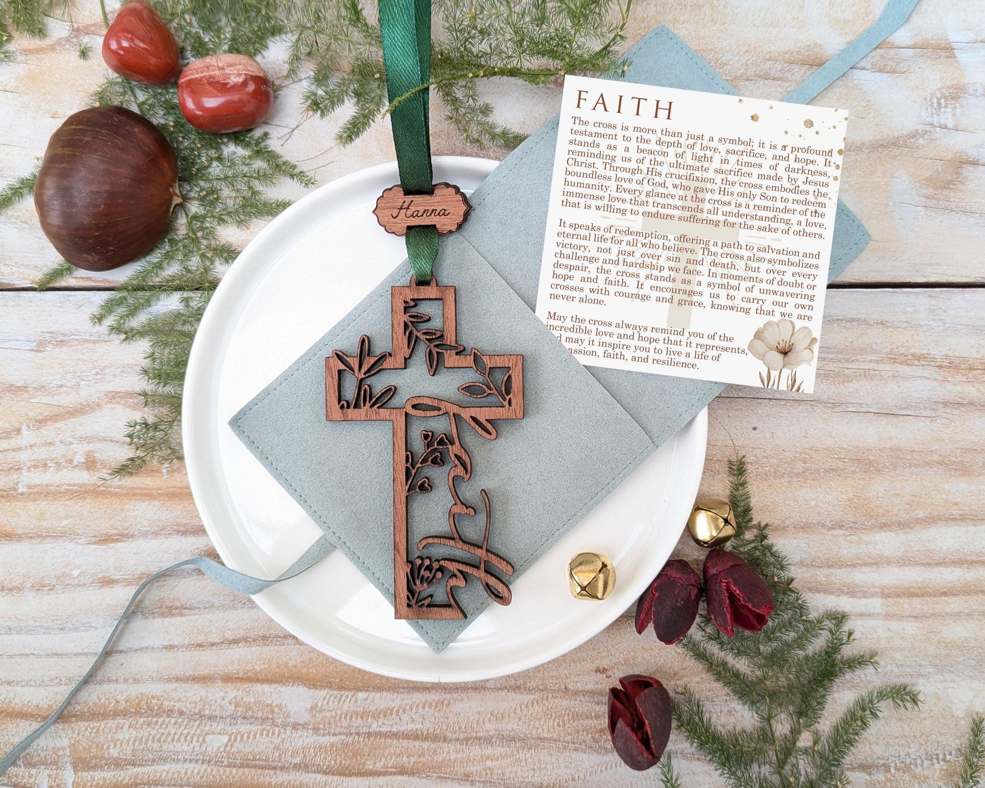 Faith Cross Wooden Story Card: product image 2