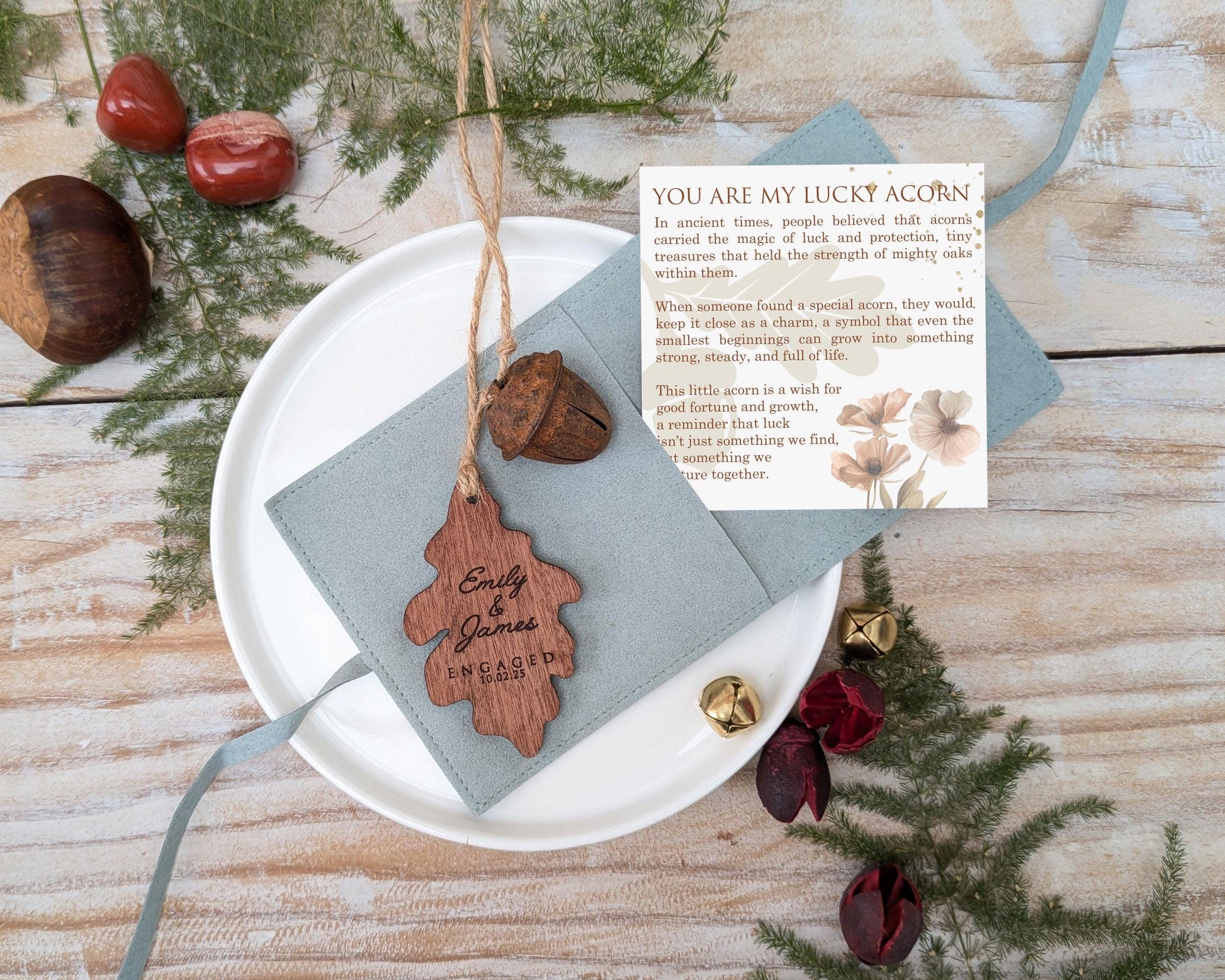 Lucky Acorn Personalized Wooden Story Card: product image 3