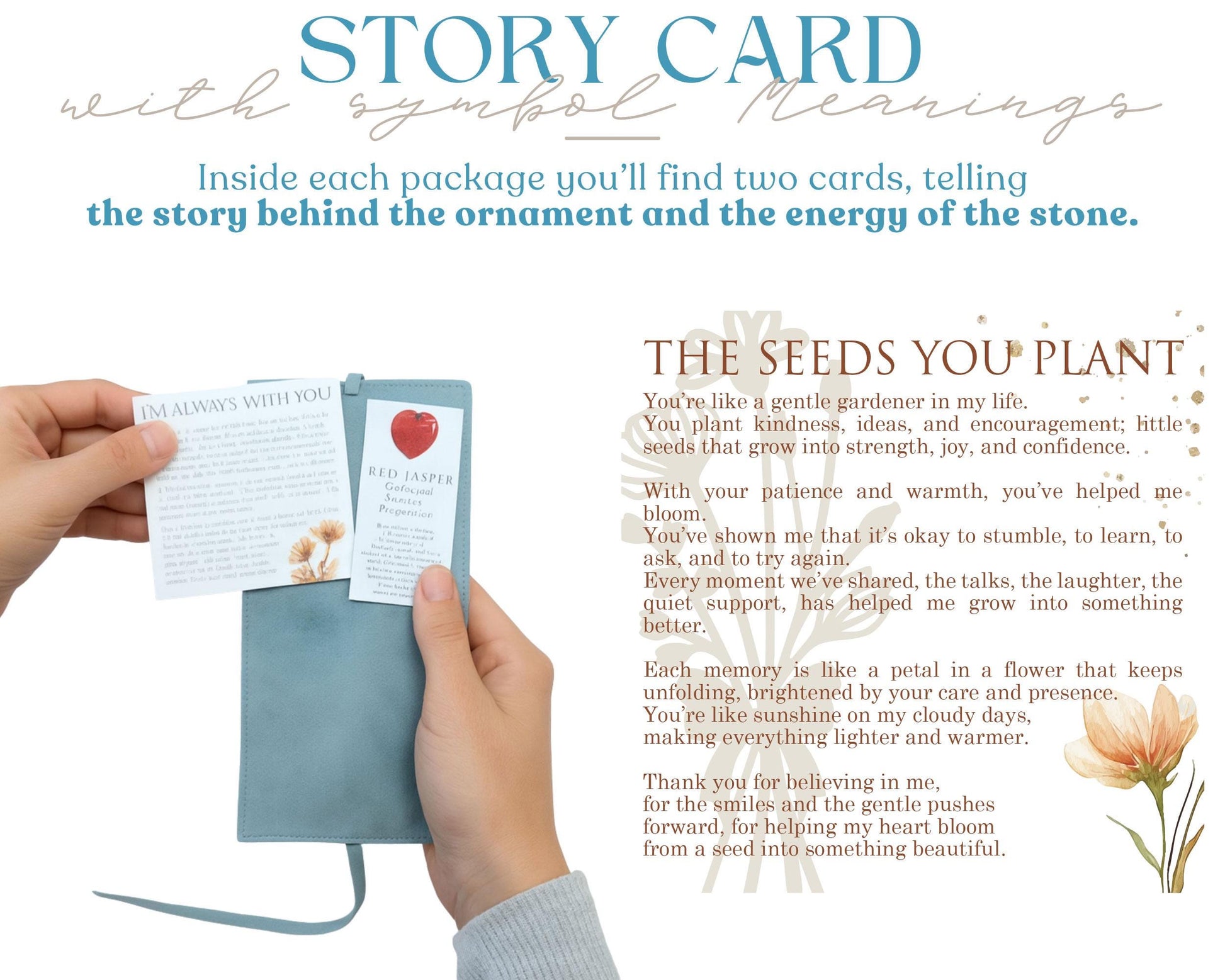 Flower Bouquet Wooden Story Card With Crystal - product image 7