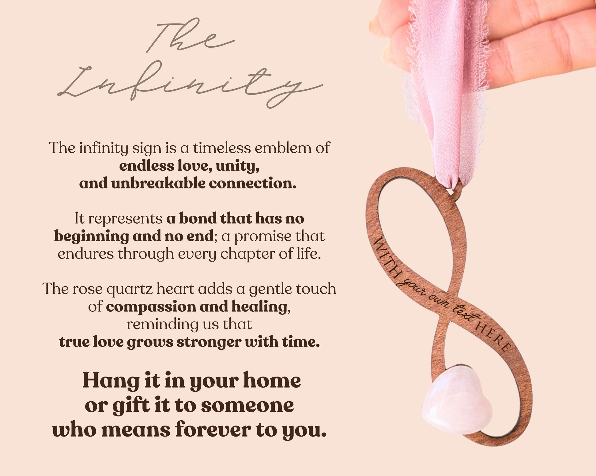 Infinity Wooden Story Card With Crystal: product image 7