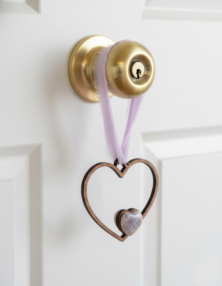 Heart Wooden Story Card With Crystal: product image 3
