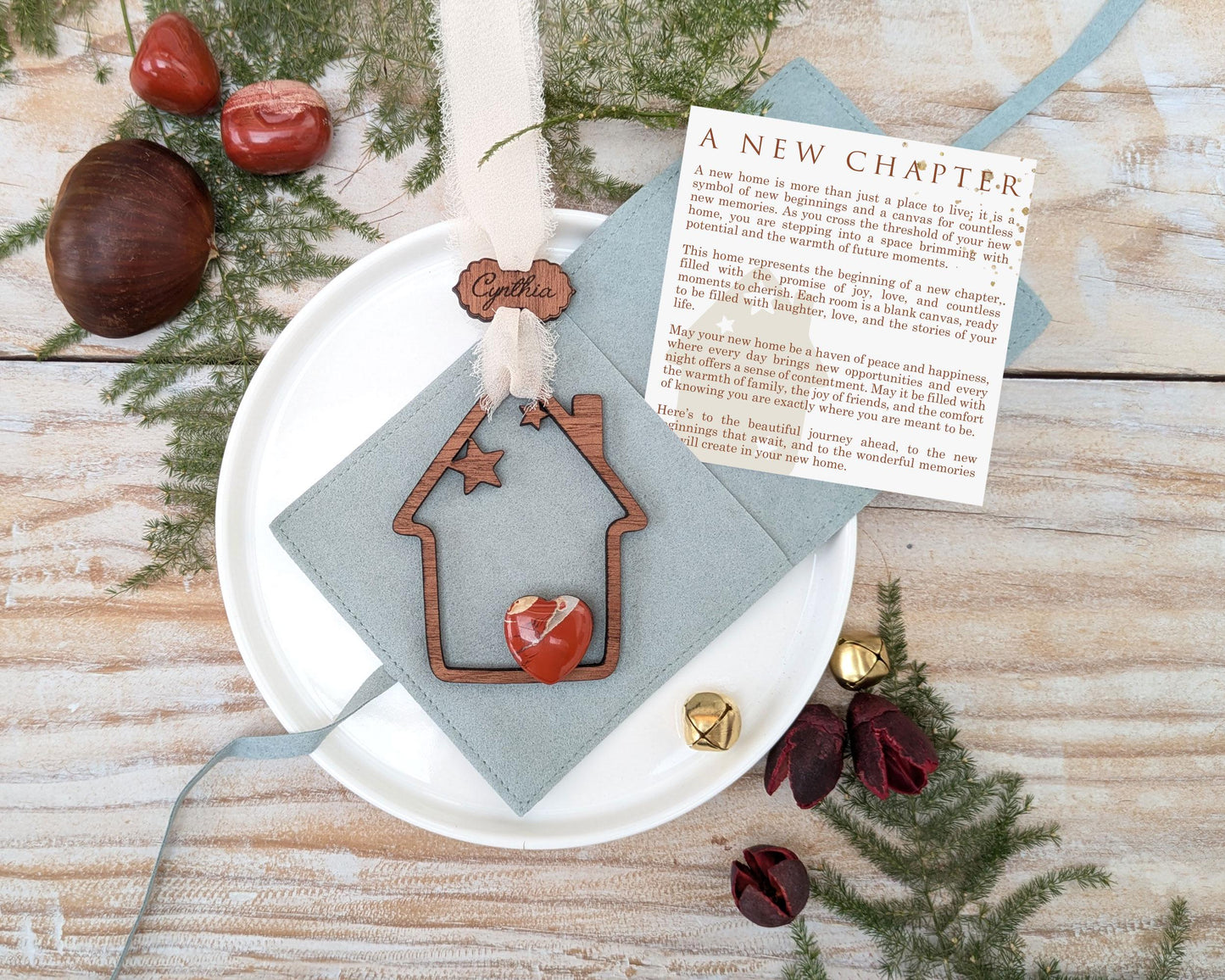 New Home Wooden Story Card With Crystal: product image 2
