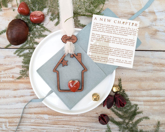New Home Wooden Story Card With Crystal: product image 2
