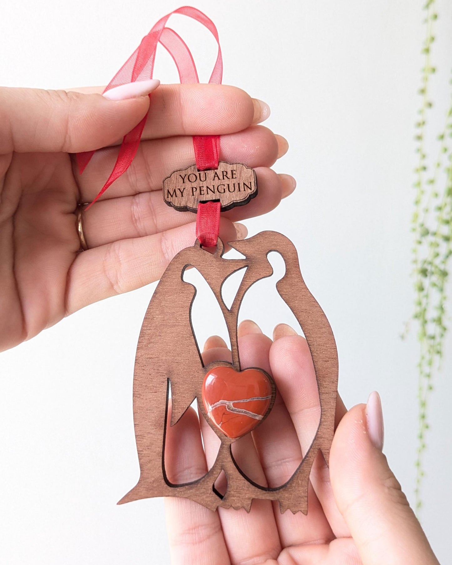 Penguin Pebble Love Wooden Story Card With Crystal: product image 9
