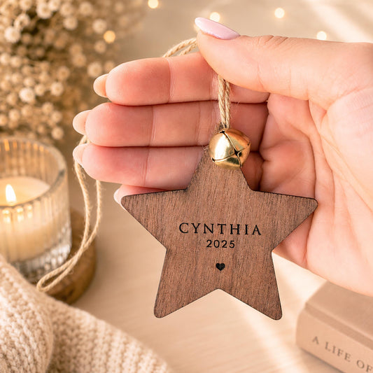 Personalized Christmas Star Wooden Story Card: product image 1