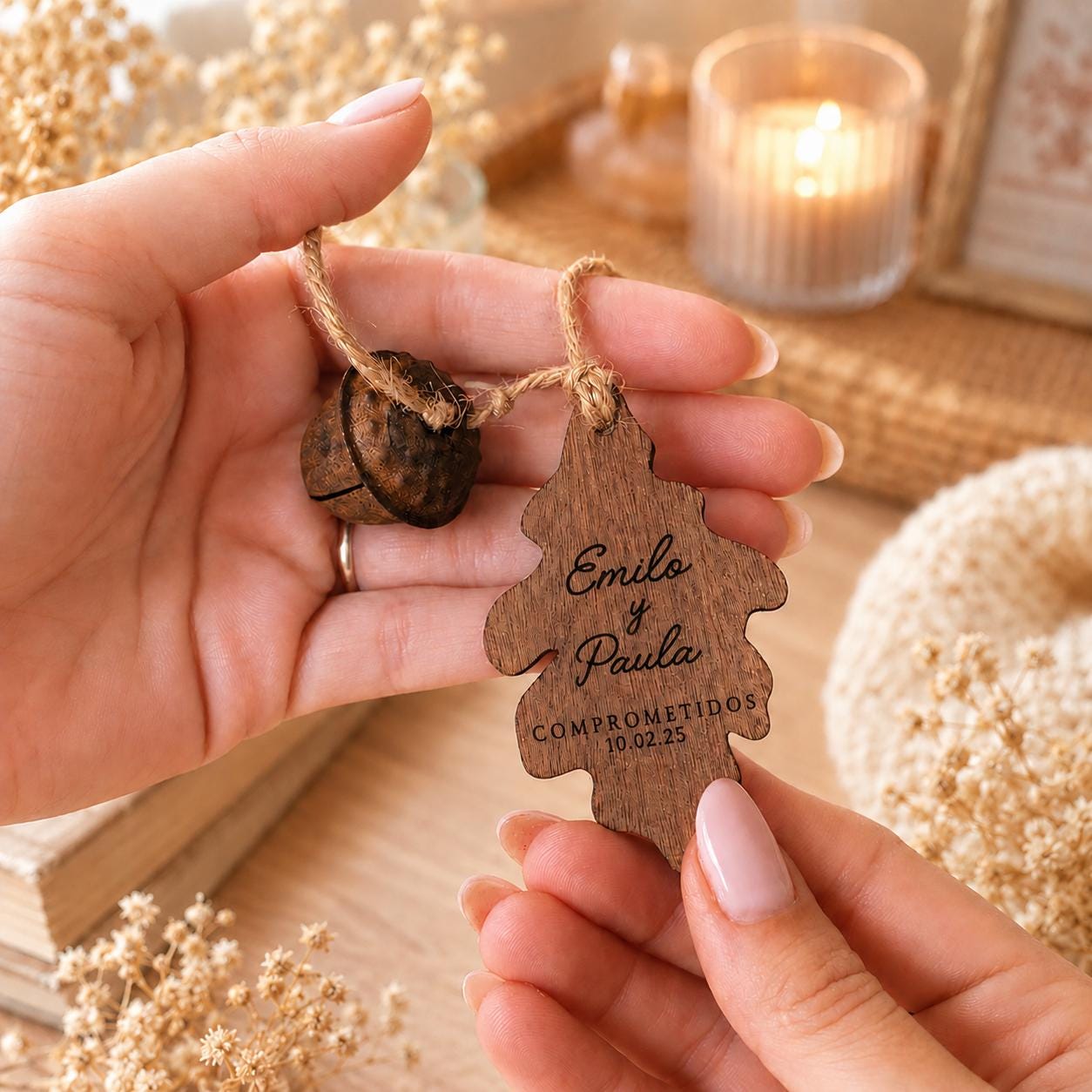 Lucky Acorn Personalized Wooden Story Card: product image 2