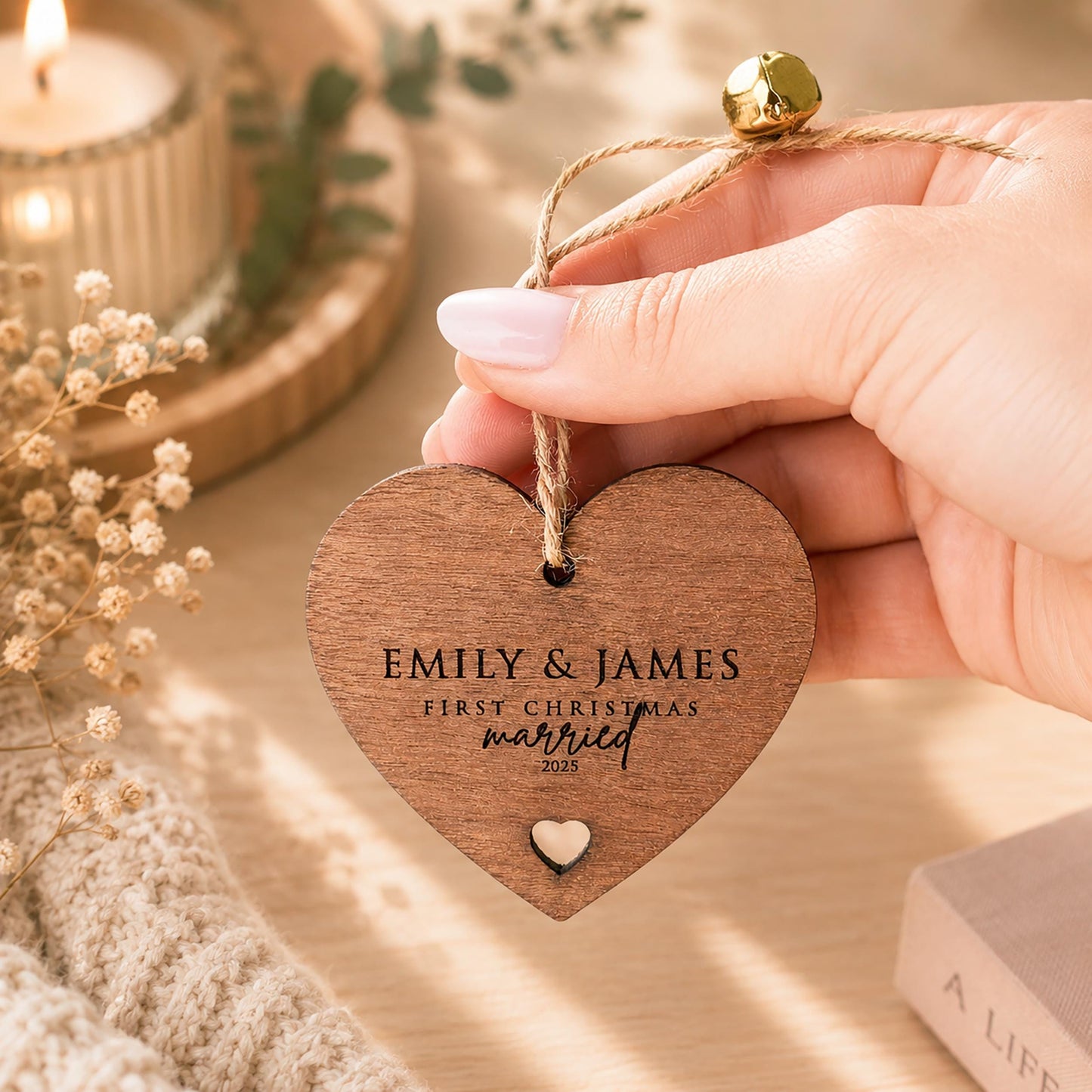 Personalized Heart Wooden Story Card: product image 1