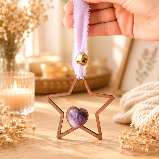 Christmas Star Wooden Story Card With Crystal: product image 1