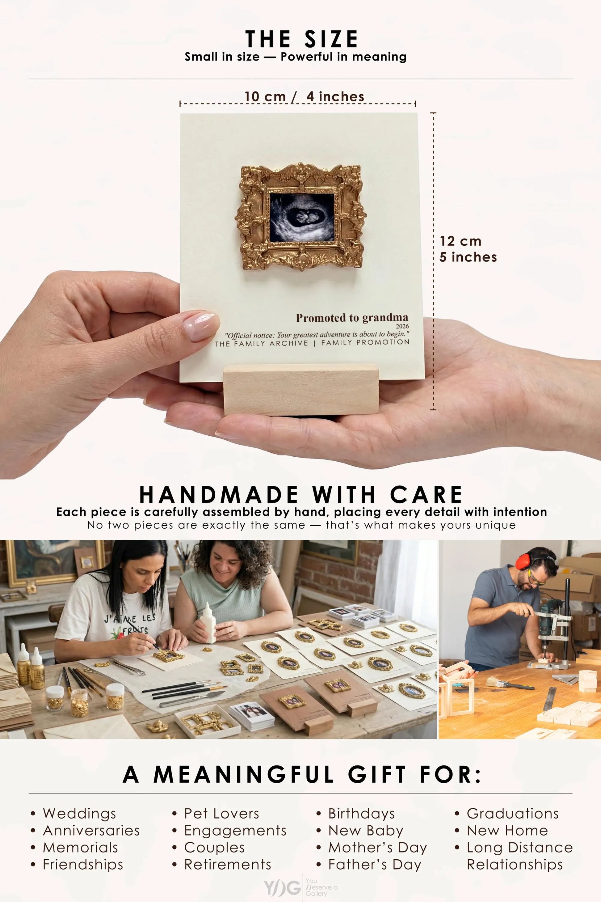 Personalized gallery keepsake size and handmade process